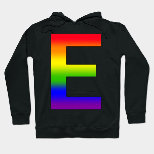 Rainbow letter hoodie sales